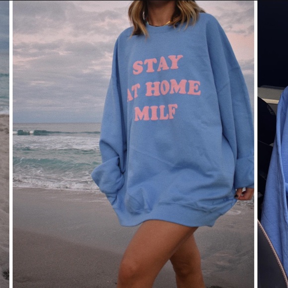 Hubs & Hers Stay At Home Milf Sweatshirt - Picture 3 of 3